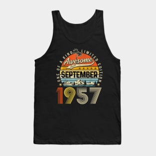Awesome Since September 1957 Vintage 66th Birthday Tank Top
